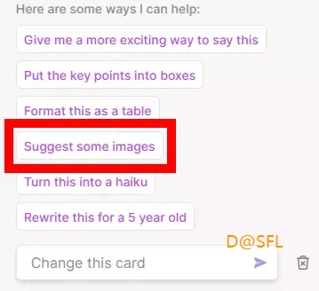 Gamma app 18 AI에 도움을 받을 수 있는 항목