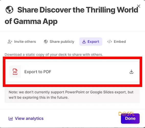 Gamma app 29 완성된 PPT 다운로드