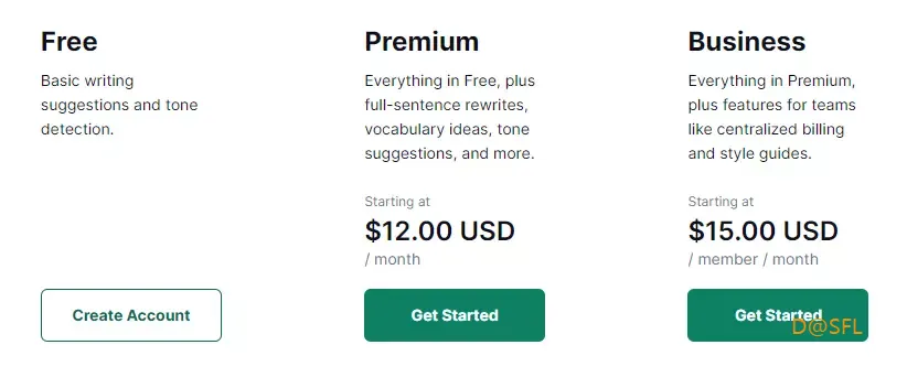 Grammarly 가격