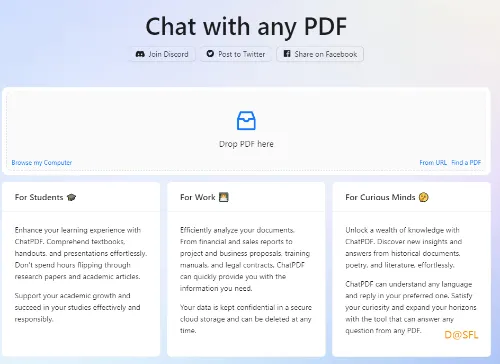 ChatPDF 웹사이트 바로가기