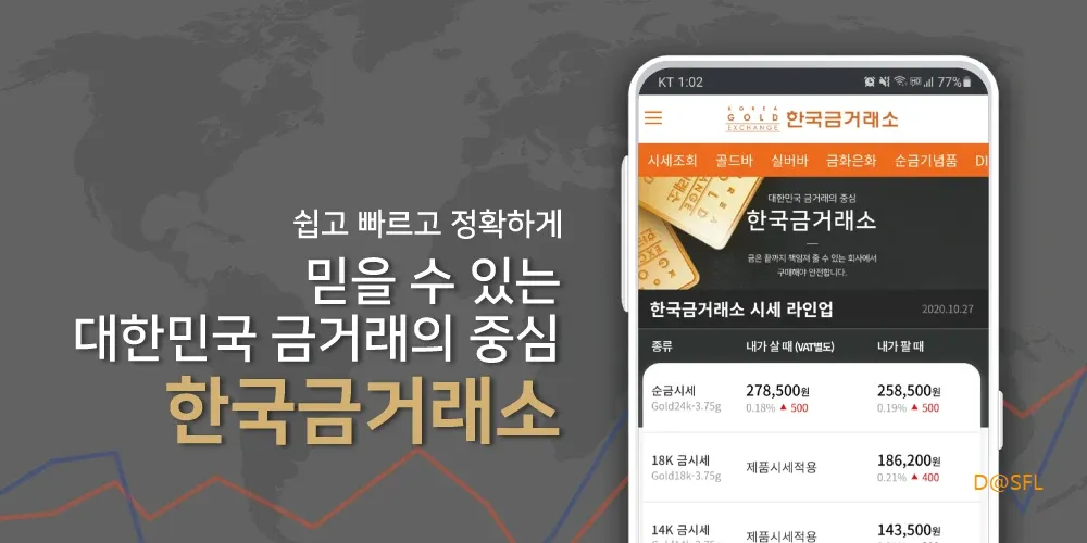 한국금거래소 홈페이지
