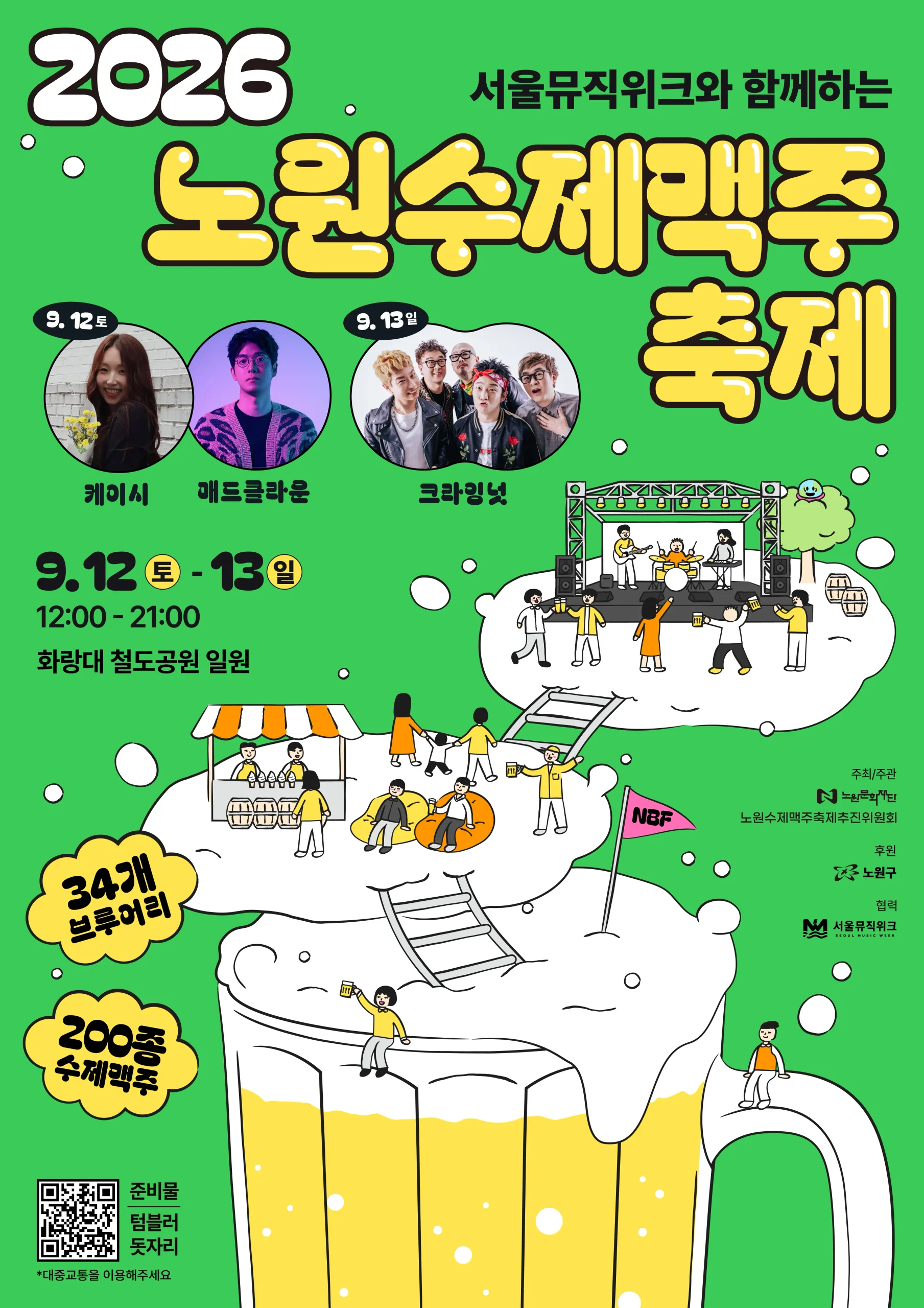 2026 노원수제맥주축제 가이드 (전국 34개 브루어리, 200종 수제맥주를 한 자리에서)