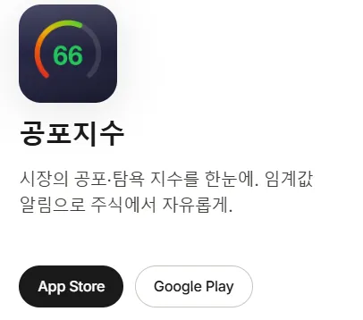 공포지수 앱 기능 및 사용법 (코스피 공포탐욕지수부터 암호화폐 투자 심리까지)